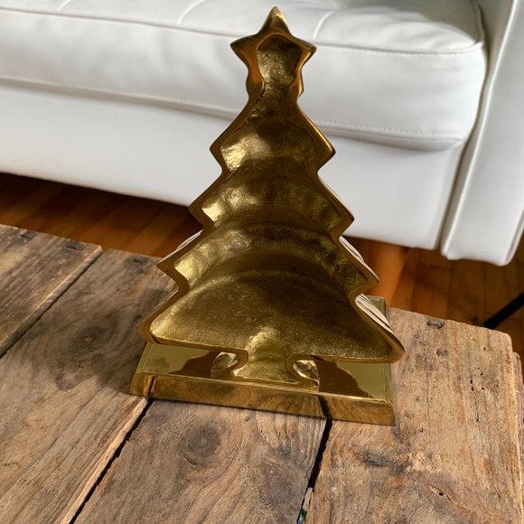 Gold-tone Christmas Tree Stocking Holder - Picture 7 of 16